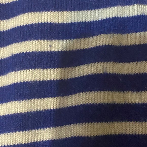 Jeanne Pierre cashmere blend nautical stripes boatneck sweater. Sz. L - Picture 14 of 14